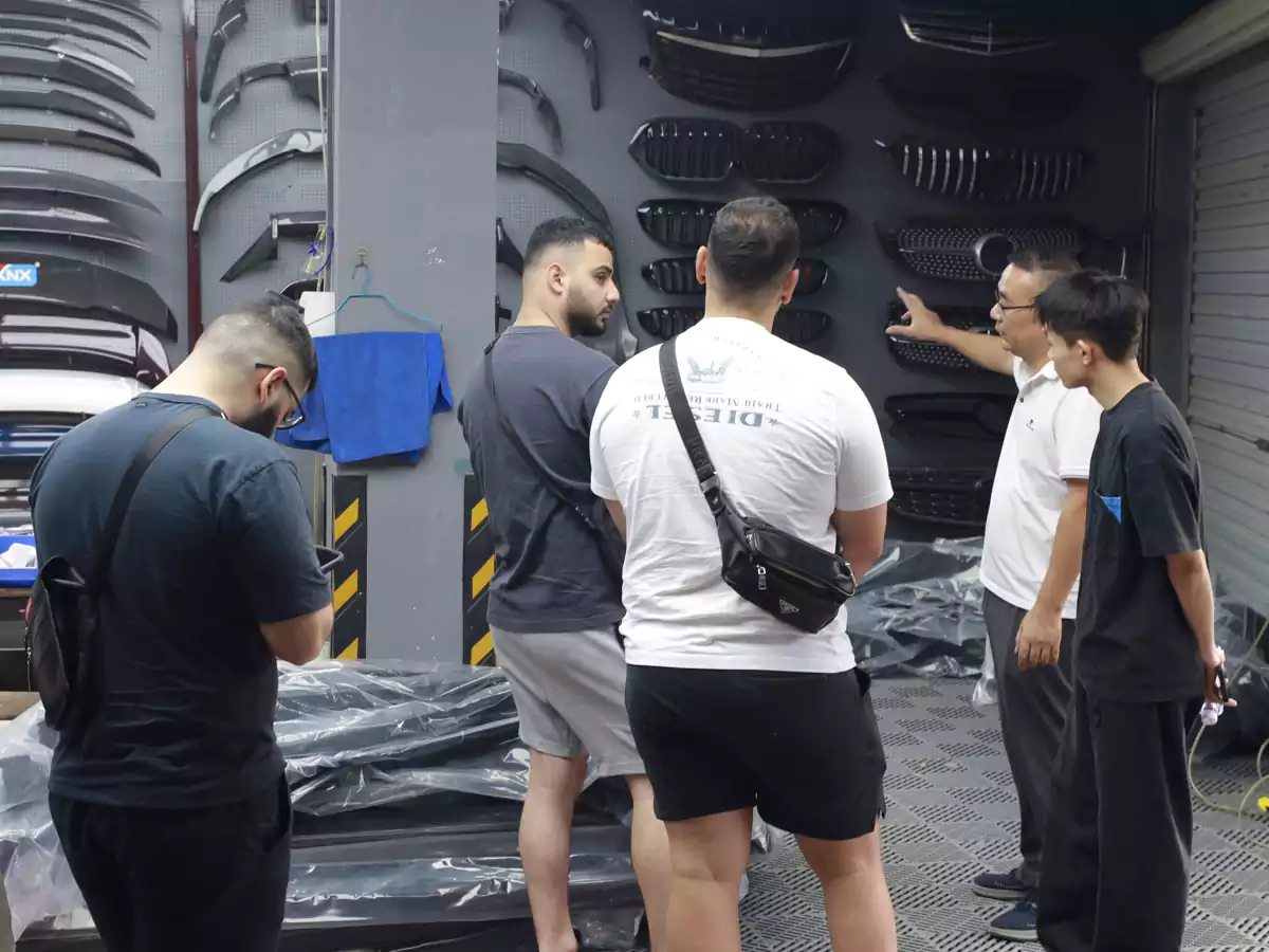 Canadian customer visiting CCF to discuss automotive carbon fiber products